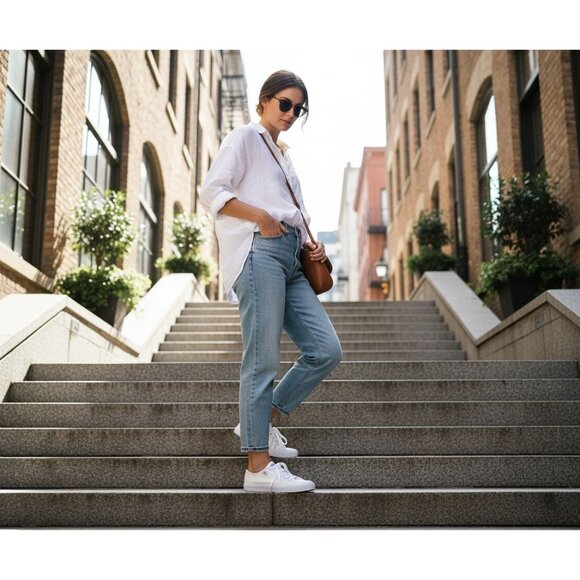 Hurley 6 Sneaker Woman's Carrie Canvas Lace-up Casual White Shoes Minimalist - Picture 13 of 13